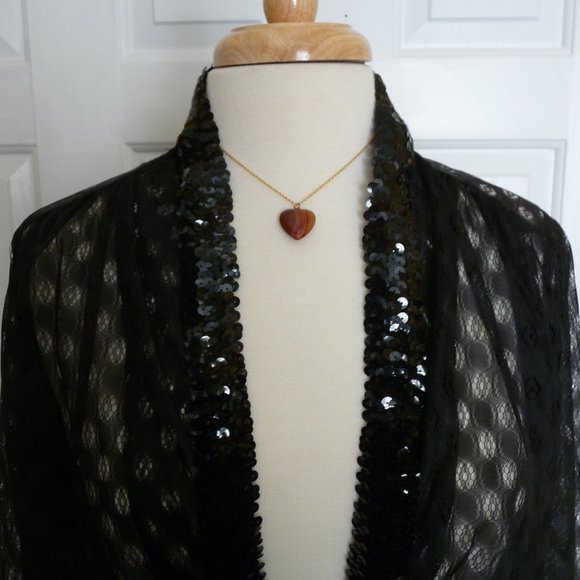 Banded carnelian pendant on 16ins gold chain - Picture 4 of 5